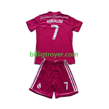 Billige Fotballdrakter Real Madrid Cristiano Ronaldo 7 2014-2015 Barn Retro Bortedraktsett Kortermet